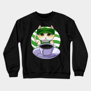 American Shorthair Cat Lover Coffee Barista Crewneck Sweatshirt